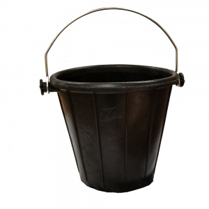   7.9 Gallon Rubber Bucket with Handle  