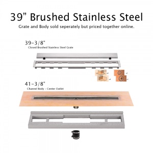   39" Brushed Stainless Drain