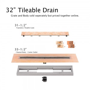   32" Tileable Drain