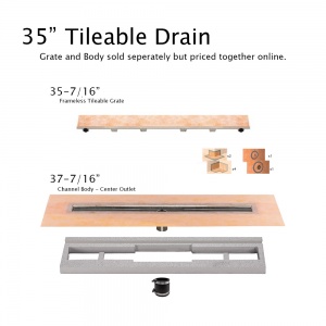   35" Tileable Drain