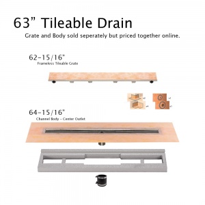   63" Tileable Drain
