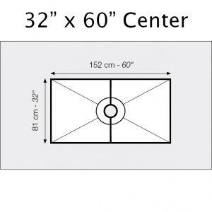   32" x 60" Center Drain Tray  