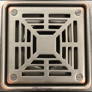 4" x 4" Oil Rubbed Bronze Drain