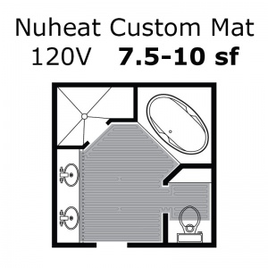   120 Volt 7.5 - 10 sf Custom Heat Mat