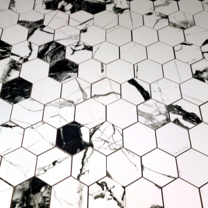   Iceberg White 3" Hex Mosaic