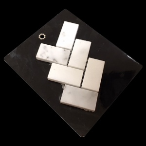 1 x 2 Polished Herringbone - Mosaic Cards
