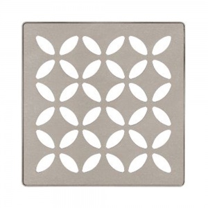 4" x 4" Floral Stone Grey Drain