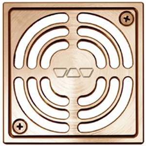 4" x 4" Brushed Copper Drain