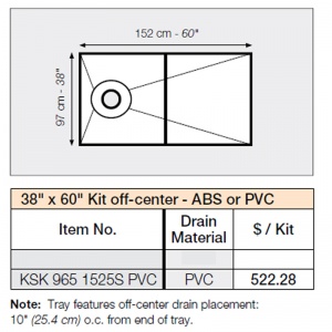   38" x 60" Off Center Shower Kit