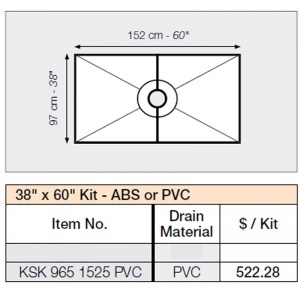   38" x 60"  Shower Kit