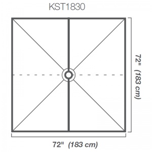   72" x 72" Shower Tray  