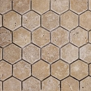   2" Tumbled Hexagon Mosaic