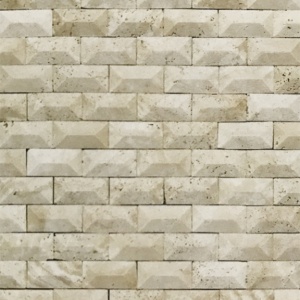 1" x 2" Beveled Brick Mosaic